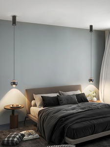 木林森床头吊灯卧室现代简约可升降球形触摸开关极简网红单头长线