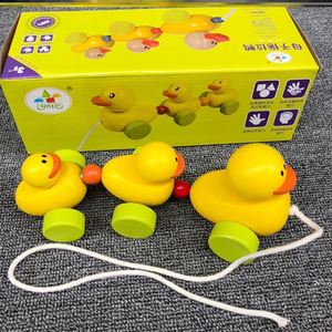 岁宝宝牵引玩具车拖拉1响铃手3小狗拉幼儿园学步儿童鸭子绳拉