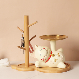 钥匙收纳摆件创意轻奢招财法斗玄关鞋柜电视柜家居装饰品526人付款69