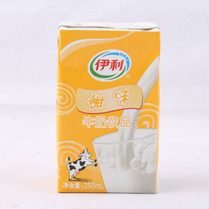 伊利甜味牛奶饮品学生儿童甜牛奶250ml*16盒营养早餐奶甜奶整箱装