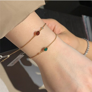 代购piaget/伯爵18k玫瑰金镶钻转运珠时来运转手环黑玛瑙女款手链