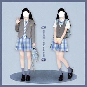 【海盐奶泡】鲸落制服社jk原创正统jk制服格裙全款现货 当天发货
