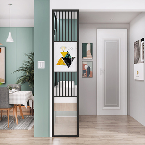 卫生间隔断干湿区分离门口长虹玻璃简约客厅玄关不锈钢屏风遮挡墙