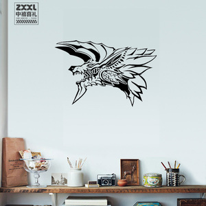 动漫怪物猎人雷狼龙图腾墙贴行李箱机箱贴装饰pvc贴纸防水车贴