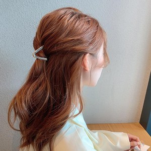 发饰v形半扎发发夹女发抓后脑勺抓夹小号气质夹子短烫发发卡头饰