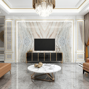 轻奢电视背景墙瓷砖客厅简约现代微晶石岩板石材大板大理石影视墙