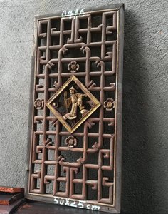 460人付款淘宝将堂东阳木雕花板小姐窗斗工窗书房挂