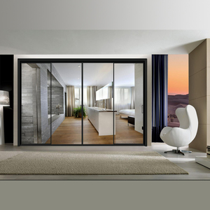 厨房玻璃门推拉门隐形阳台钛镁合金极窄边框隔断客厅卧室吊轨移门