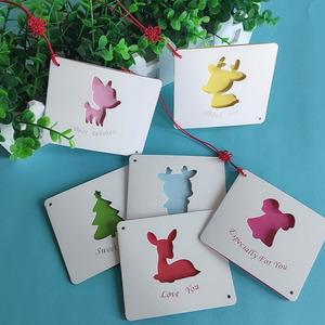 吊卡创意幼儿园小学生开学季手工制作祝福感谢可爱卡通迷你留言贺卡片