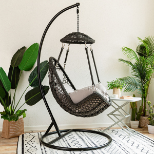 阳台吊篮秋千摇篮椅吊椅室内懒人家用摇椅单人吊兰椅藤椅网红吊椅