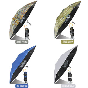 伞帽头戴式防晒防紫外线钓鱼遮阳伞帽新款折叠超轻黑胶户外斗笠挡