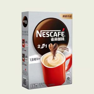 雀巢咖啡2合1无蔗糖添加7条*11克装速溶咖啡粉