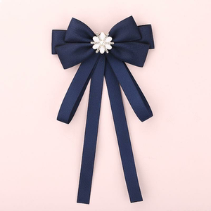 领结女系带百搭韩版时尚甜美蝴蝶结飘带纯色别针正装衬衣校服配饰