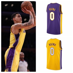 clydehardwood湖人队尼克杨0号球衣库慈马男女圆领短袖背心篮球服