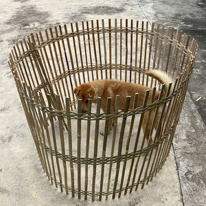 竹编围栏圈养鸡鸭鹅笼护栏装饰道具竹篱笆菜园小院栏摆摊卖鸡围挡
