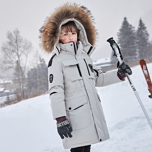 东北儿童羽绒服男女超厚防寒零下40度外套哈尔滨雪乡旅游保暖装备