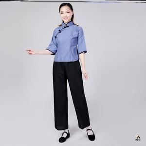 怀旧服装30-40年代中山装衣服民国时期男女学生中山装合唱演出服