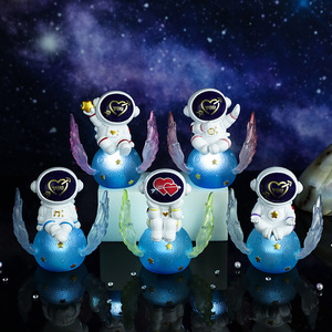 1224快乐星球创意宇航员带灯盲盒发光小夜灯太空人公仔桌面装饰品