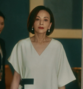 流金岁月谢嘉茵王琳同款气质女装不对称设计感高开叉小心机连衣裙