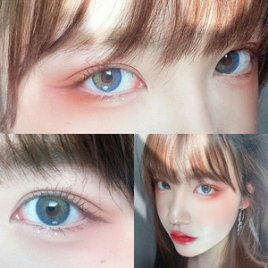 idol美瞳小地球半年抛半糖晚霞露娜灰混血印度蓝俄罗斯女孩蓝wm