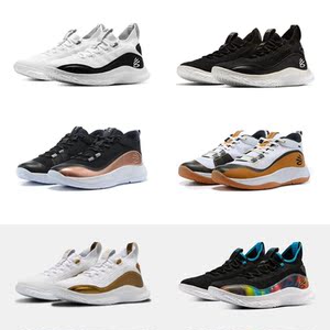 库里8代首发黑彩虹白金黑白彩虹主场 curry 8 圣诞雪花男女篮球鞋