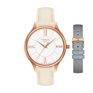 tissot天梭臻时系列皮带石英女士手表t103.210.36.017.00