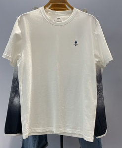 佐丹奴/giordano 22款男士夏季纯棉刺绣小人短袖t恤01022201