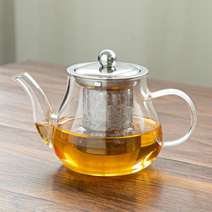 耐热玻璃茶壶钢胆功夫红茶冲茶器家用水壶玻璃泡茶壶茶具过滤茶叶