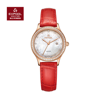 依保路expool瑞士手表菲芘系列进口牛皮带石英女士手表82.11.101