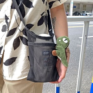 可以装水杯的斜挎包水杯袋子帆布带水杯位斜挎雨伞手提袋奶瓶收纳