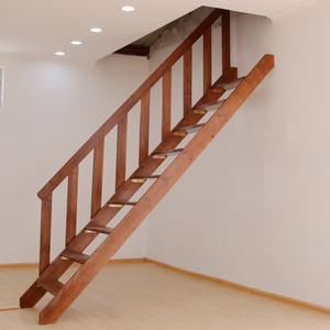 如意年华家用实木楼梯55度简易式阁楼车仓库loft多台阶踏步带扶手