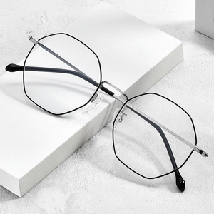 男女网红同款超轻近视眼镜有度数复古多边形八边形眼镜框可配镜片