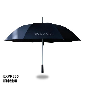 bvlgari/宝格丽酒店款晴雨高尔夫长柄伞简约奢侈黑色豪伞自动大伞