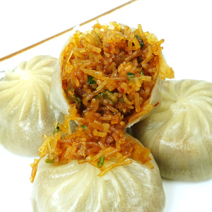 薄皮素包香辣粉丝包三鲜虾仁加热即食包子面点早餐包500g袋