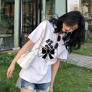 迅仕大表姐家菲菱服装t恤2022年夏季新品短袖男女大版印花大头花