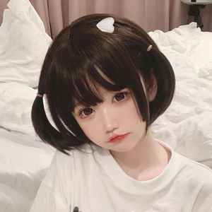 公主切假发女短发日系bobo头假发套姬发式lolita三刀齐自然全头套