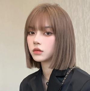 学生波波头假发女短发初恋头发型网红帅气酷潮自然中短发全头套式