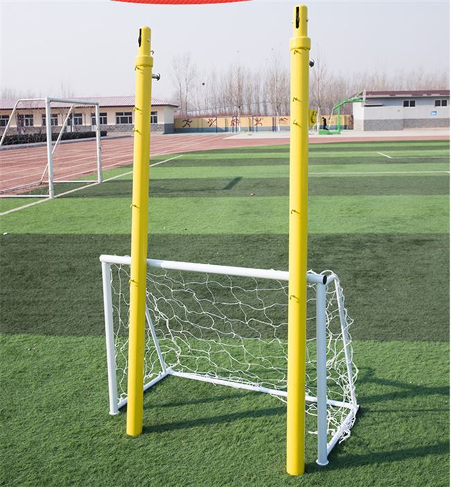 地插式羽毛球架气排球柱 室内外直插固定地埋式排球架网球柱1