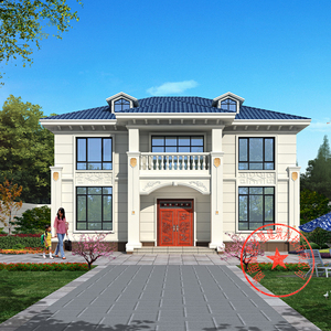 新农村自建房别墅设计图纸两层乡村小洋房经济型二层网红款施工图