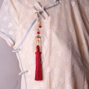 旗袍压襟饰品古风禁步汉服配饰流苏腰佩压襟环腰间玉佩茶服压裙坠