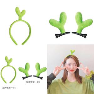 801人付款淘宝直播间新奇特道具头上长草发夹创意小草头饰发箍搞笑
