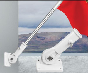 村委会塑料旗杆底座墙上文化倾斜悬挂墙旗壁挂旗座斜插旗架礼堂