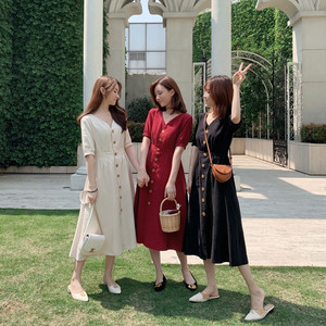 姐妹装闺蜜装春装裙三人