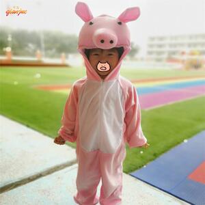 幼儿快乐小粉猪元旦节儿童动物舞蹈三只小猪演出服装套装表演话剧
