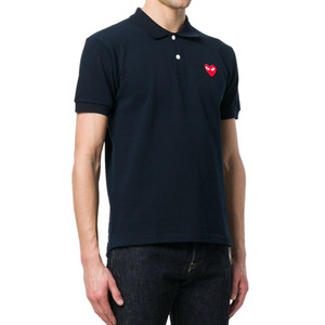 comme des garcons川久保玲短袖polo衫cdgt恤男女play爱心半袖夏