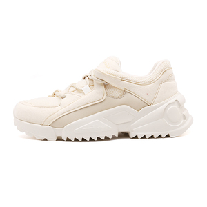 ferragamo/菲拉格慕女鞋网面拼接米白休闲运动老爹鞋增高skylar