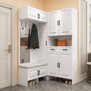 映福北欧现代简约鞋柜定做定制转角l型门厅柜玄关柜隔断组合l型长