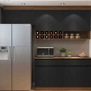 客厅餐边柜酒柜一体靠墙嵌入式冰箱柜吊柜欧式餐厅柜子实木定制.