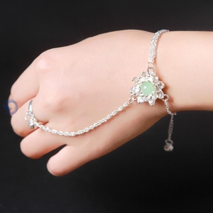 古风仙气手链戒指一体链女超仙清新手镯手饰汉服国潮仙女系网红潮