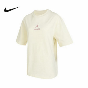 Nike耐克JORDAN短袖女子2024夏季运动背后图案字母T恤HJ3963-113